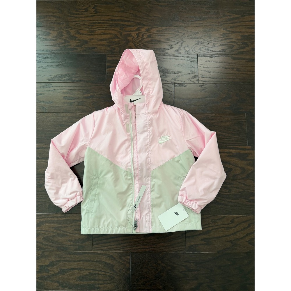 Nike Kids 3-in-1 Windrunner Jacket Pink Grey Fleece Liner 36M916-A9Y Size 6 NEW